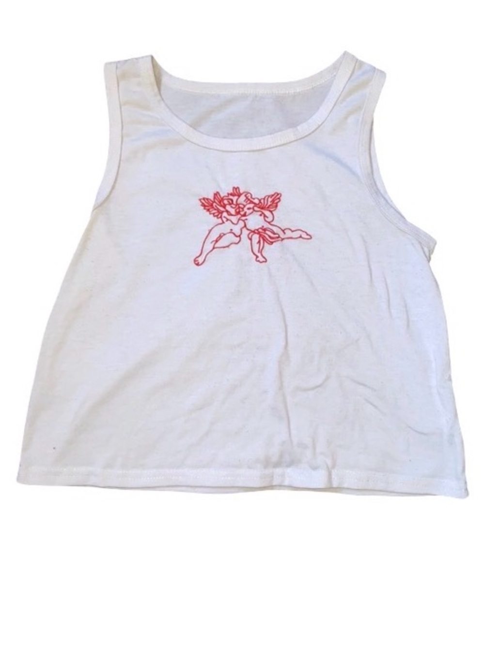 White tank top with angels